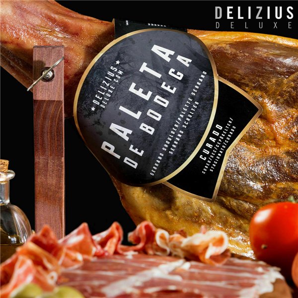 Set of Cellar Cured Ham Shoulder and Ham Holder Delizius Deluxe