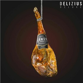 Set of Cellar Cured Ham and Ham Holder Delizius Deluxe