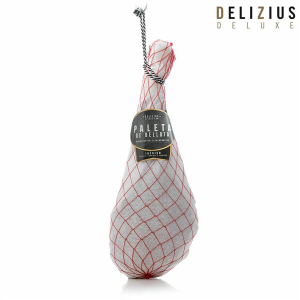 Set of Iberian Acorn-Fed Ham Shoulder and Ham Holder Delizius Deluxe