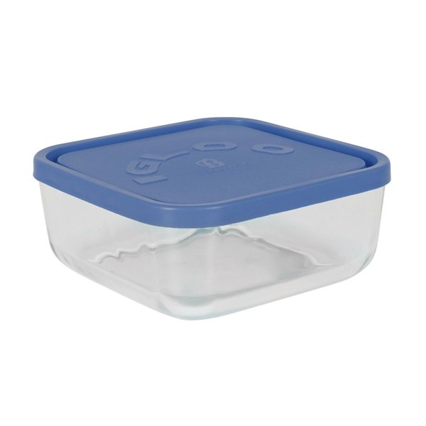Lunch box Borgonovo Igloo Blue 22 x 22 x 9 cm 18,5 x 18,5 x 7,4 cm