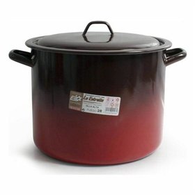 Casserole with lid La Estrella Glazed enamelled steel
