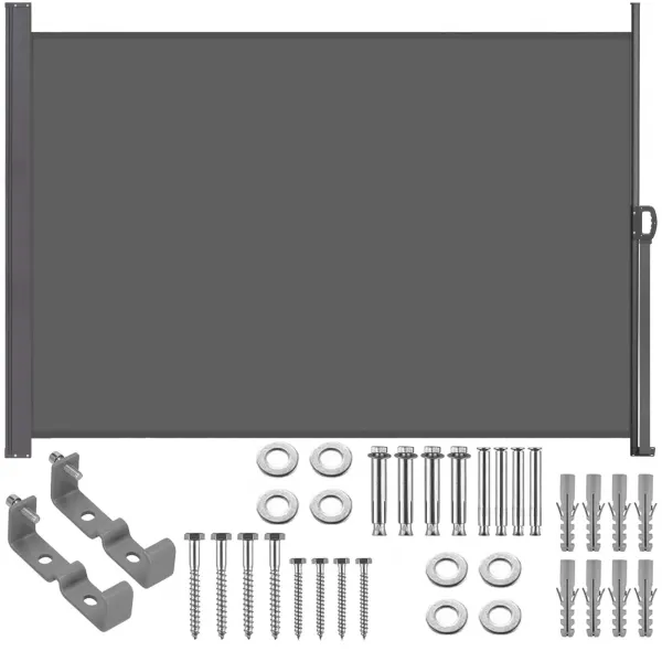 Side awning Springos AW0002 300x160 cm retractable graphite screen