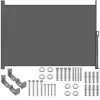 Side awning Springos AW0002 300x160 cm retractable graphite screen