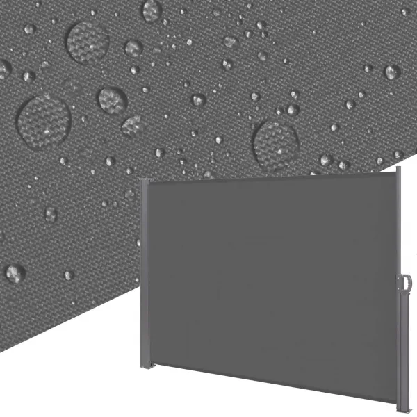 Side awning Springos AW0002 300x160 cm retractable graphite screen