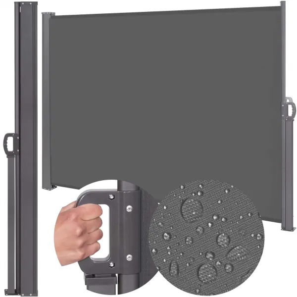 Side awning Springos AW0002 300x160 cm retractable graphite screen