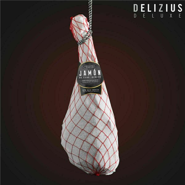 Set of Iberian Grain-Fed Ham and Ham Holder Delizius Deluxe