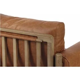 Pouffe Alexandra House Living Black Leather 48 x 35 x 48 cm