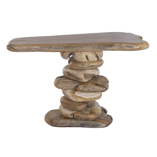 Centre Table Alexandra House Living Ivory Brass Mango wood MDF Wood 45 x 52 x 45 cm