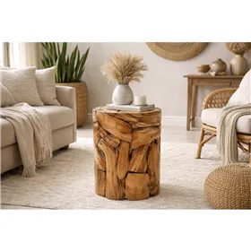 Centre Table Alexandra House Living Black Grey Mango wood MDF Wood 35 x 39 x 42 cm
