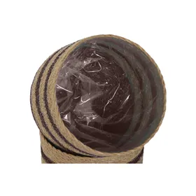 Pouffe Alexandra House Living Black Leather 48 x 35 x 48 cm
