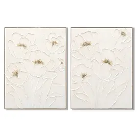 Bench Alexandra House Living White Natural Mango wood MDF Wood 60 x 29 x 70 cm
