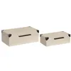 Jewelry box Home ESPRIT Black Beige Wood 34 x 20 x 12 cm (2 Units)