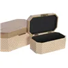 Jewelry box Home ESPRIT Natural Wood 30 x 19 x 14 cm (2 Units)