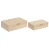 Jewelry box Home ESPRIT Beige Wood 30 X 21 X 9,4 CM (2 Units)