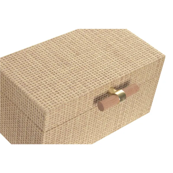 Jewelry box Home ESPRIT Natural Wood 26 X 18 X 13,3 CM (2 Units)