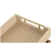 Set of trays Home ESPRIT Brown Natural Traditional