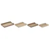 Set of trays Home ESPRIT Brown Natural Traditional