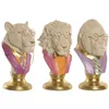 Decorative Figure Home ESPRIT White Multicolour Golden Tiger Lion Gorilla (3 Units)