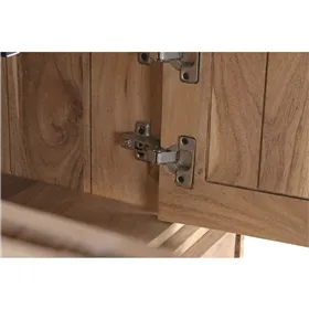 Nightstand Alexandra House Living White Brown 40 x 53 x 73 cm