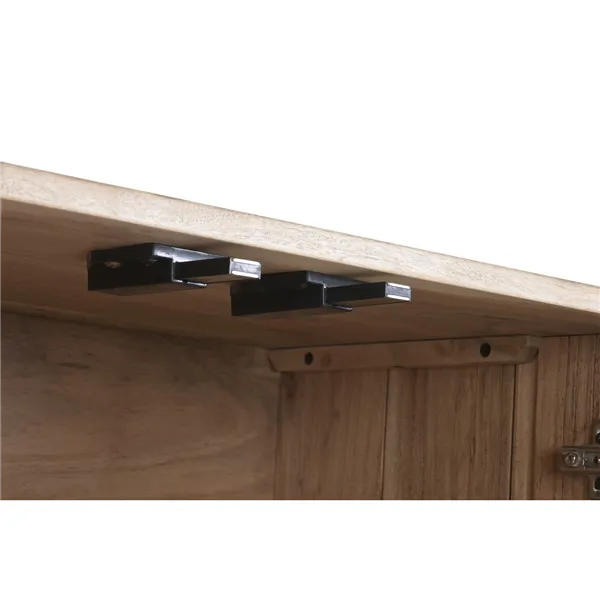 Sideboard Alexandra House Living White Brown Brass Mango wood 45 x 177 x 91 cm