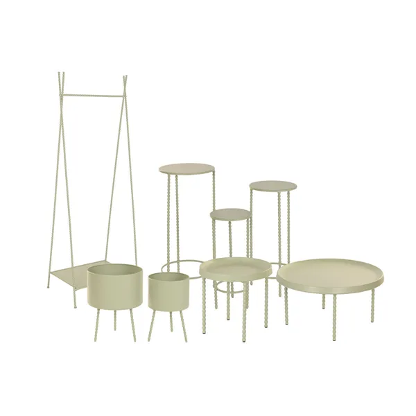 Chest Alexandra House Living Urban Green Hemp Metal Fir wood 38 x 60 x 33 cm