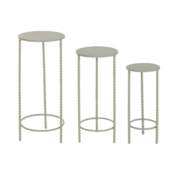 Side table Alexandra House Living Grey metal and fir wood 60 x 60 x 47 cm