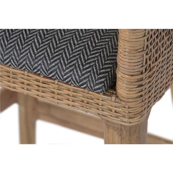Stool Home ESPRIT Brown Grey Rattan 51 X 52 X 100 CM