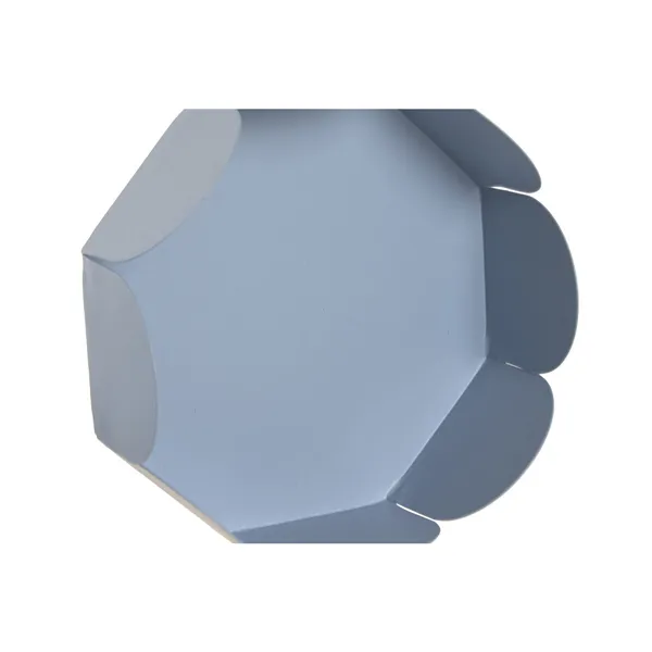 Valet Tray Home ESPRIT Blue Turquoise Metal Urban Bow 20 x 20 x 7 cm (2 Units)