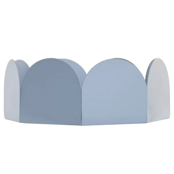 Valet Tray Home ESPRIT Blue Turquoise Metal Urban Bow 20 x 20 x 7 cm (2 Units)