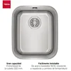 Sink with One Basin Teka Silver