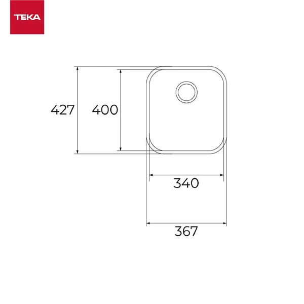 Sink with One Basin Teka Silver