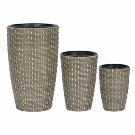 Set of Planters Home ESPRIT Multicolour