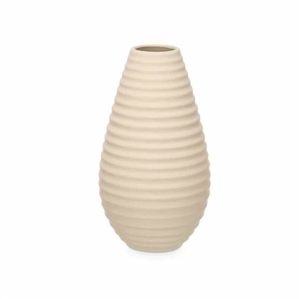 Vase Gift Decor Black Stripes Plastic 4 Units (4 Units)