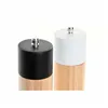 Salt and Pepper Set DKD Home Decor 5 x 5 x 16 cm Ceramic Black Rubber wood White (2 Units)