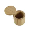 Salt Shaker with Lid DKD Home Decor Natural Bamboo 8,5 x 8,5 x 8,5 cm