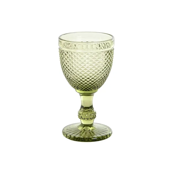Set of cups DKD Home Decor Green Crystal 325 ml