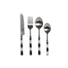 Cutlery DKD Home Decor Black Silver Resin Stainless steel 4,5 x 1,5 x 22 cm 16 Pieces