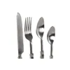 Cutlery DKD Home Decor Black Silver Resin Stainless steel 4,5 x 1,5 x 22 cm 16 Pieces