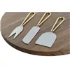 Cutting board DKD Home Decor Golden Natural Stainless steel Acacia 35,5 x 35,5 x 1,5 cm (4 Pieces)