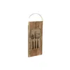 Cutting board DKD Home Decor Golden Natural Stainless steel Acacia 46,5 x 17,7 x 2 cm (4 Pieces)