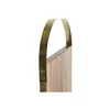 Cutting board DKD Home Decor Golden Natural Stainless steel Acacia 46,5 x 17,7 x 2 cm (4 Pieces)
