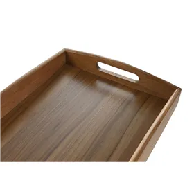 Tray Home ESPRIT Natural Acacia 39,5 x 25,5 x 5,5 cm
