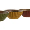 Snack Bowl Home ESPRIT Yellow Green Coral Mango wood 15 x 15 x 8 cm (3 Units)