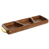 Snack tray Home ESPRIT Golden Natural 45 x 12,7 x 4,5 cm