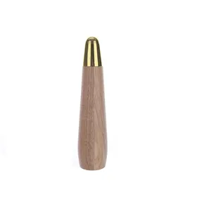Salt and Pepper Shakers Home ESPRIT Golden Natural Stainless steel Acacia 6 x 6 x 25 cm