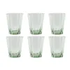 Set of glasses Home ESPRIT Green Crystal 280 ml (6 Units)