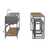 Kitchen furniture Home ESPRIT Grey Natural 127 x 100 x 90 cm 127 x 100 x 95 cm