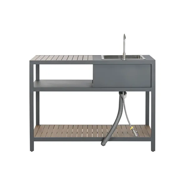 Kitchen furniture Home ESPRIT Grey Natural 127 x 100 x 90 cm 127 x 100 x 95 cm