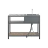 Kitchen furniture Home ESPRIT Grey Natural 127 x 100 x 90 cm 127 x 100 x 95 cm