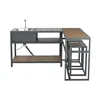 Kitchen furniture Home ESPRIT Grey Natural 127 x 100 x 90 cm 127 x 100 x 95 cm